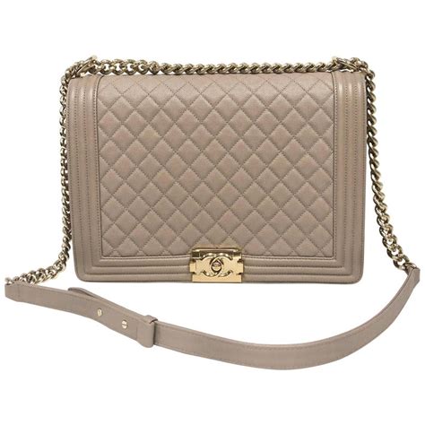 chanel boy bag dark beige